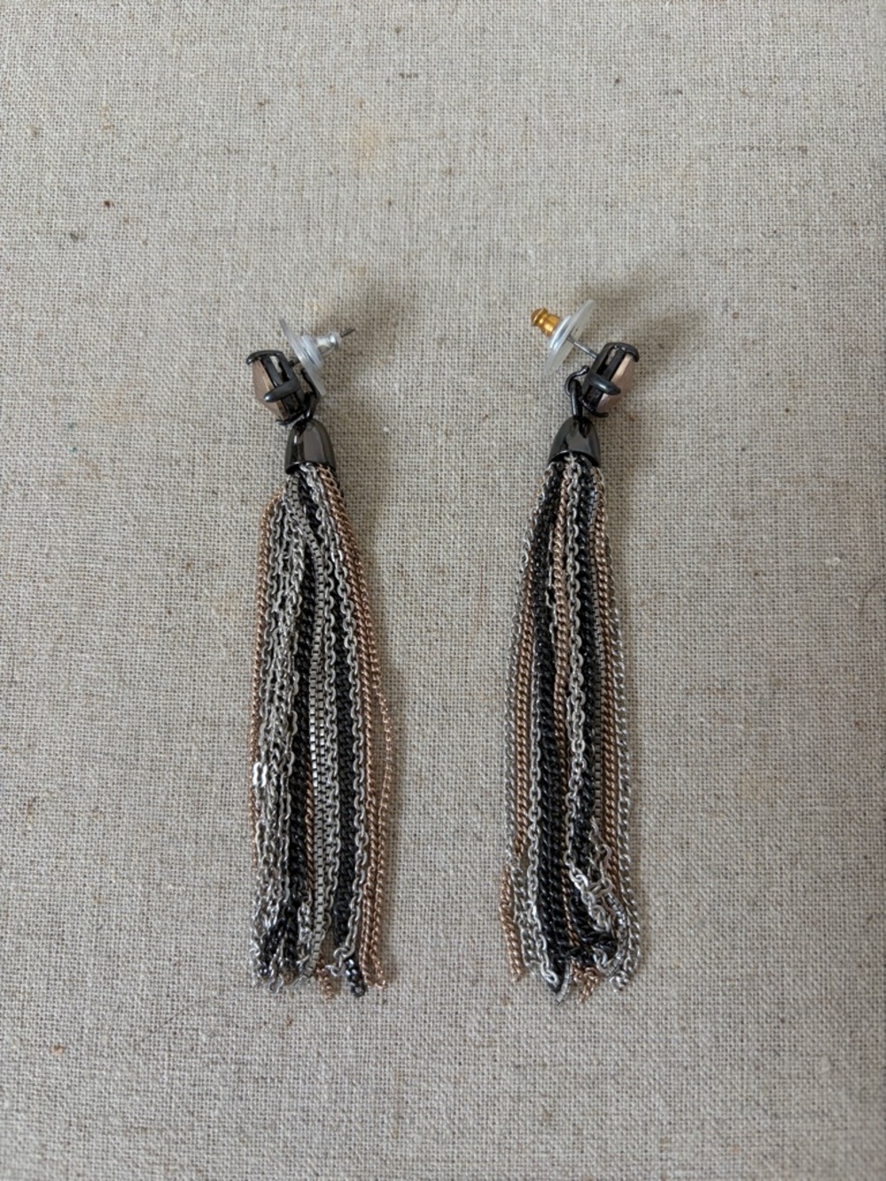Stella & dot  Multi-Chain Tassel Drop Earrings - Mixed Metal